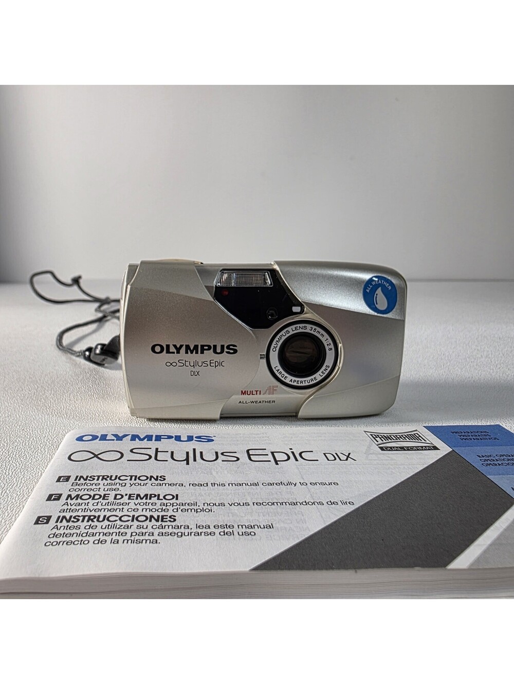 Olympus Infinity Stylus Epic DLX Silver Compact 35mm Point & Shoot Film Camera